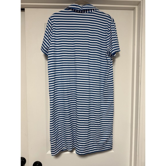 Lilly Pulitzer, Dune UPF 50+ Short Sleeve Dress, Barton Blue St. Tropez, Large - Picture 5 of 9